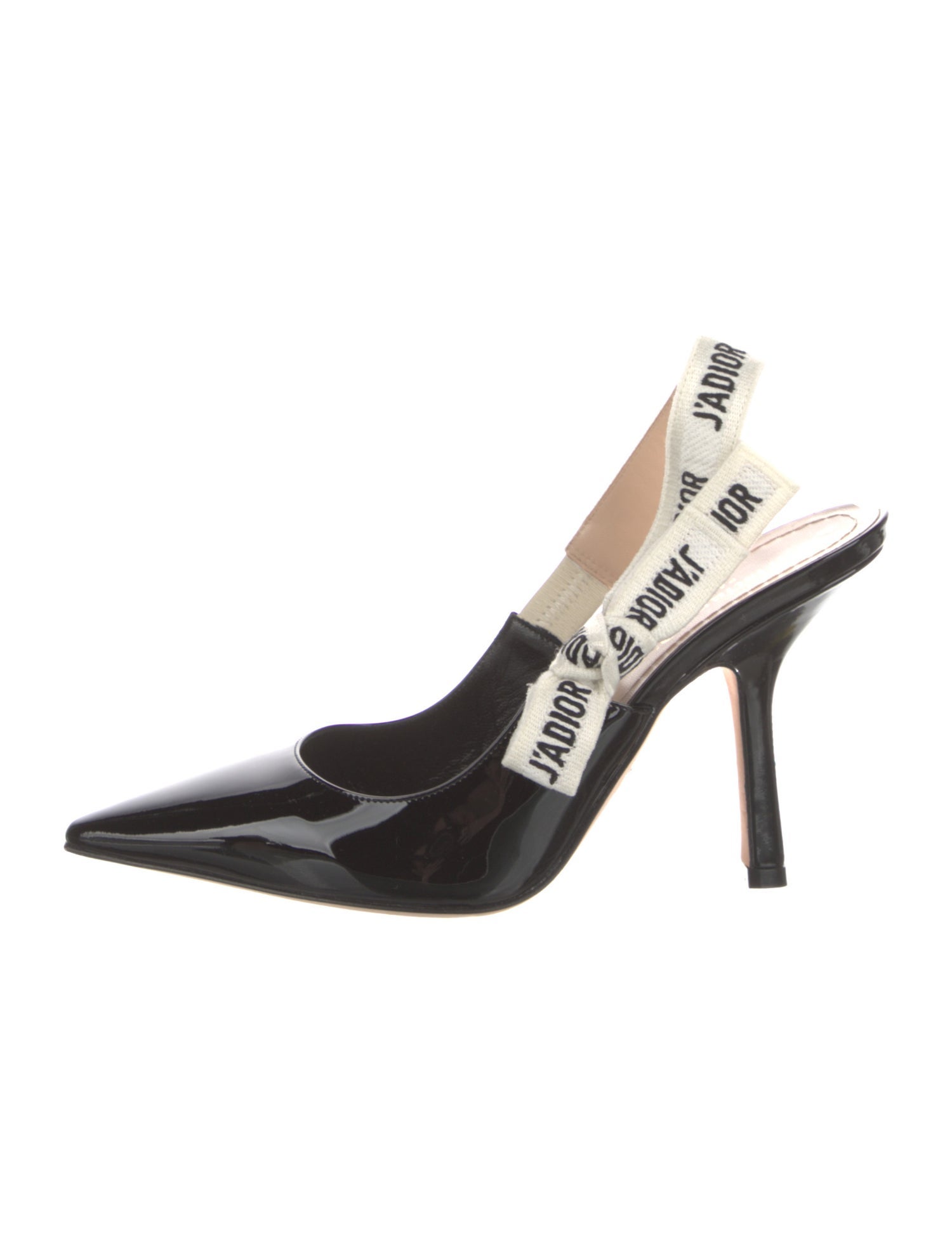 Christian Dior Patent Leather Printed Slingback Pumps