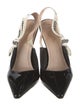 Christian Dior Patent Leather Printed Slingback Pumps