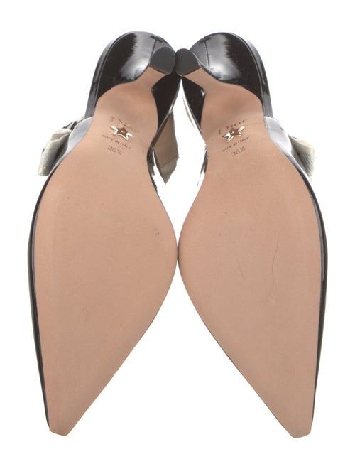 Christian Dior Patent Leather Printed Slingback Pumps
