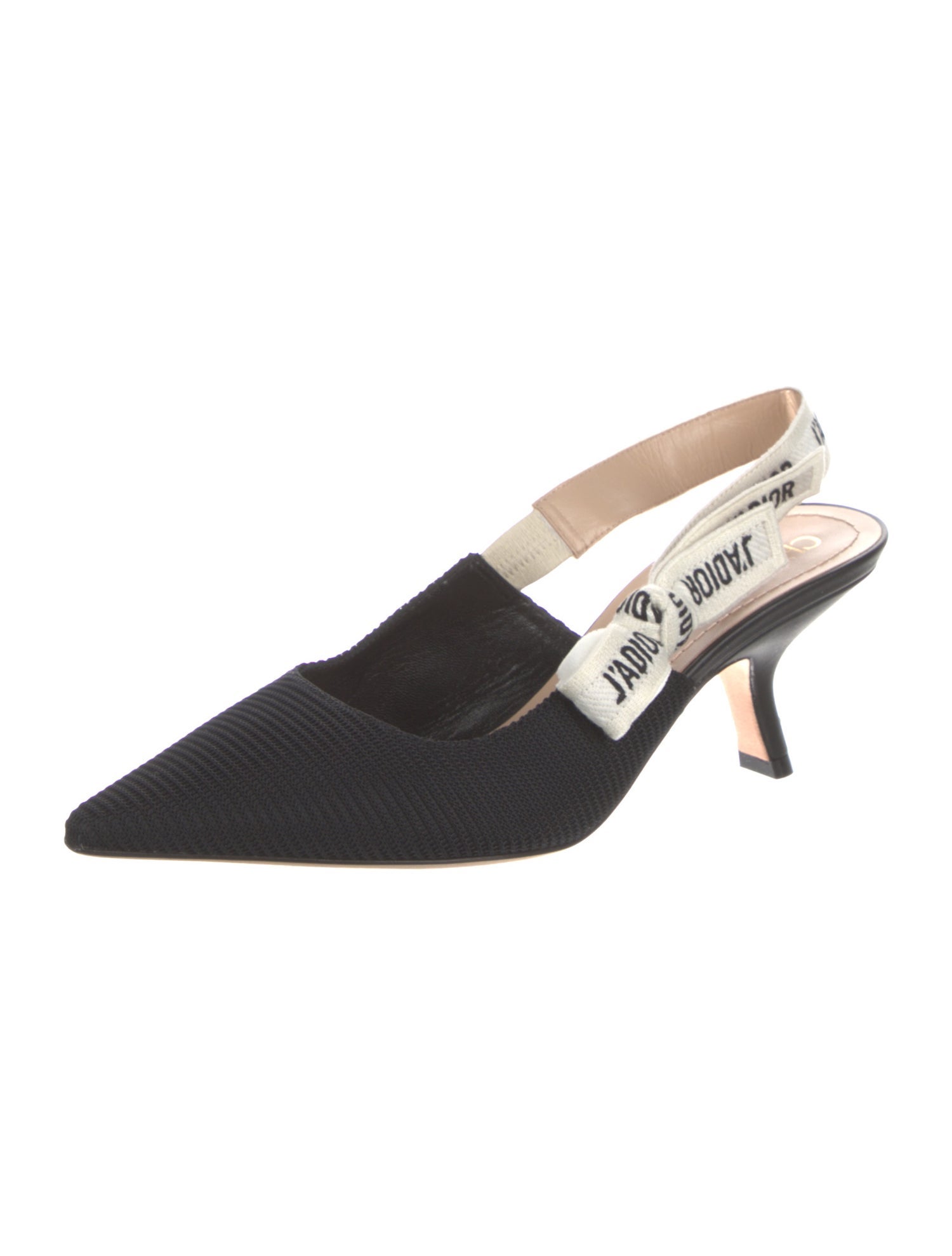 Christian Dior Mesh Printed Slingback Pumps