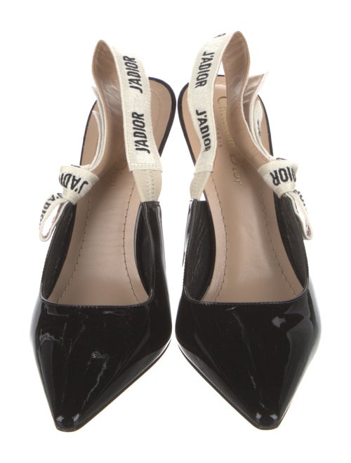 Christian Dior Patent Leather Printed Slingback Pumps