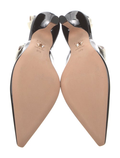 Christian Dior Patent Leather Printed Slingback Pumps