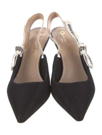 Christian Dior Mesh Printed Slingback Pumps