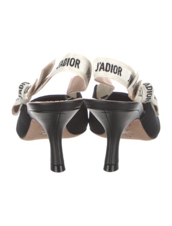 Christian Dior Mesh Printed Slingback Pumps