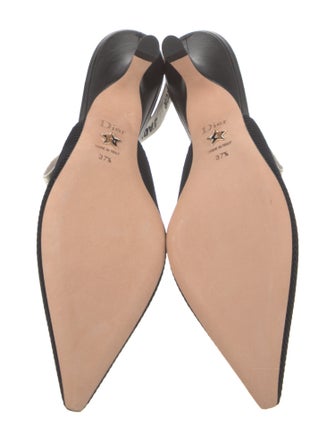 Christian Dior Mesh Printed Slingback Pumps