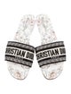 Christian Dior Printed Embroidered Accent Slides