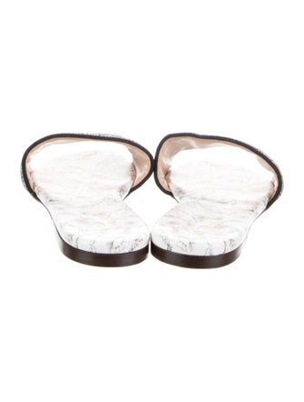 Christian Dior Printed Embroidered Accent Slides