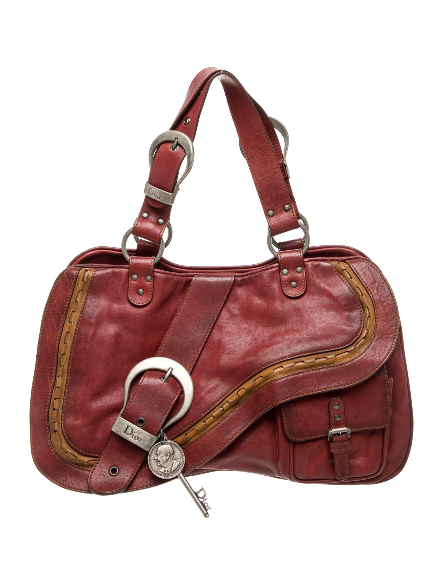 Christian Dior Leather Gaucho Saddle Large Vintage