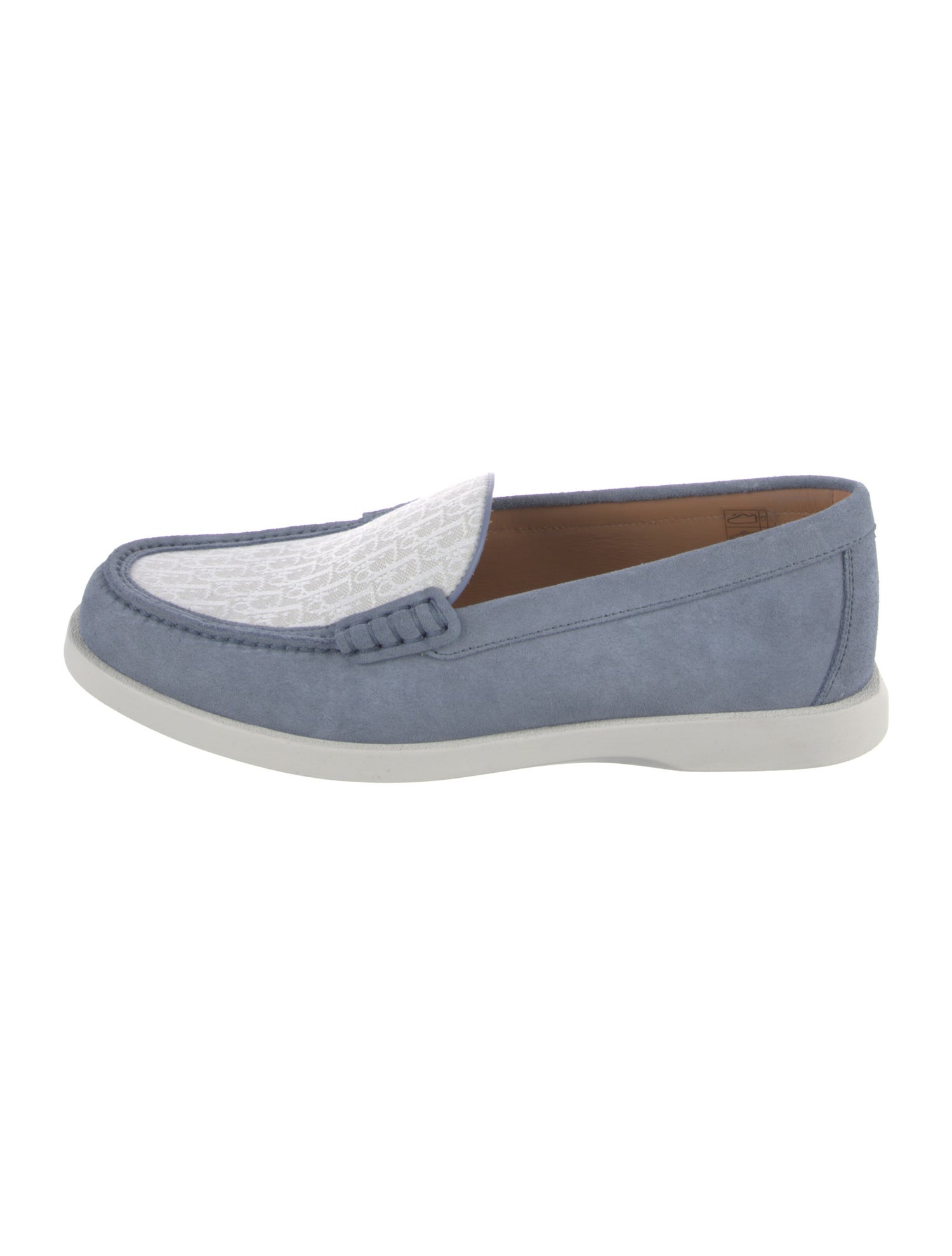 DIOR MEN Suede Colorblock Pattern Boat Shoes