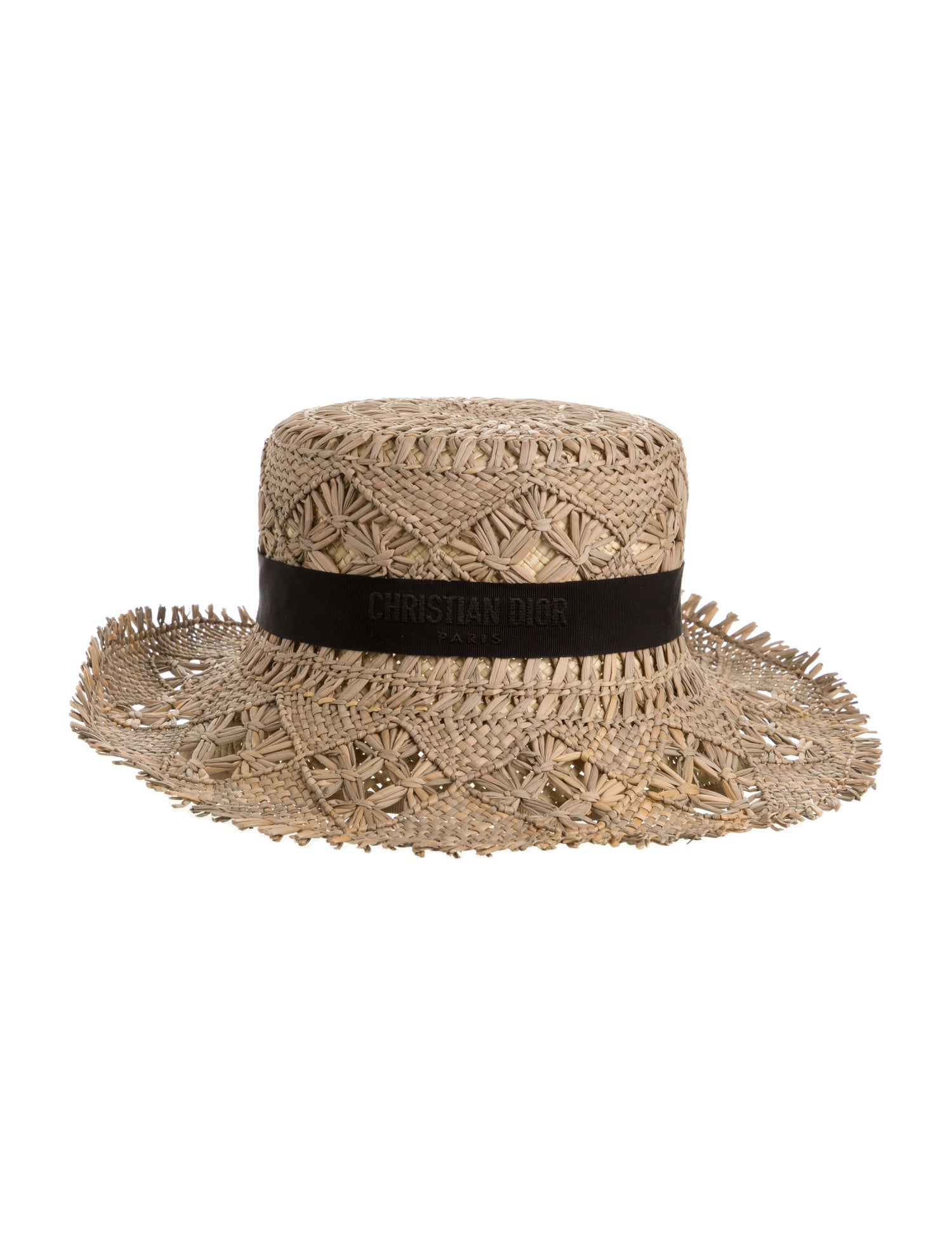 Christian Dior Christian Dior Straw Bucket Ha