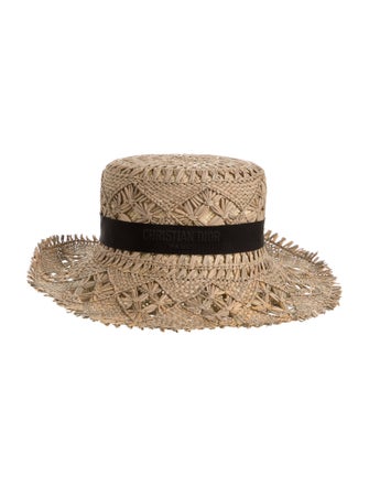Christian Dior Christian Dior Straw Bucket Ha