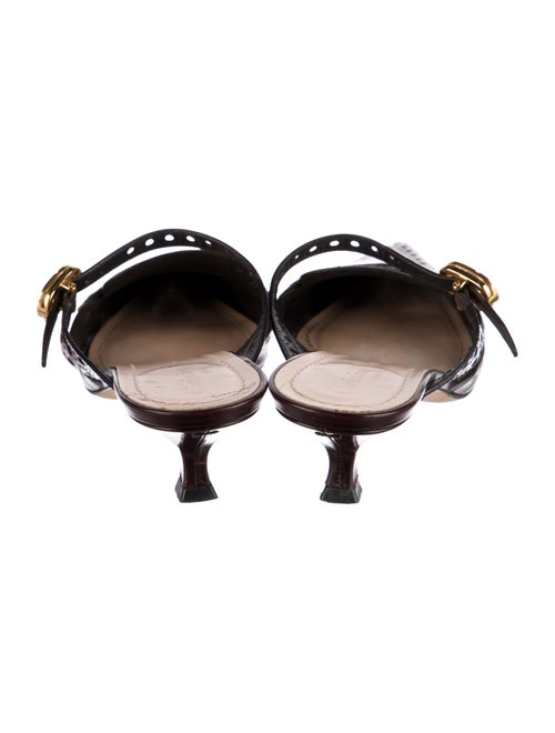 Christian Dior Patent Leather Lasercut Accents Mules