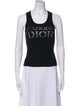 Christian Dior Graphic Print Scoop Neck Top