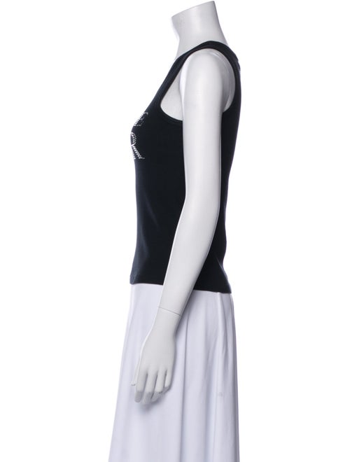 Christian Dior Graphic Print Scoop Neck Top