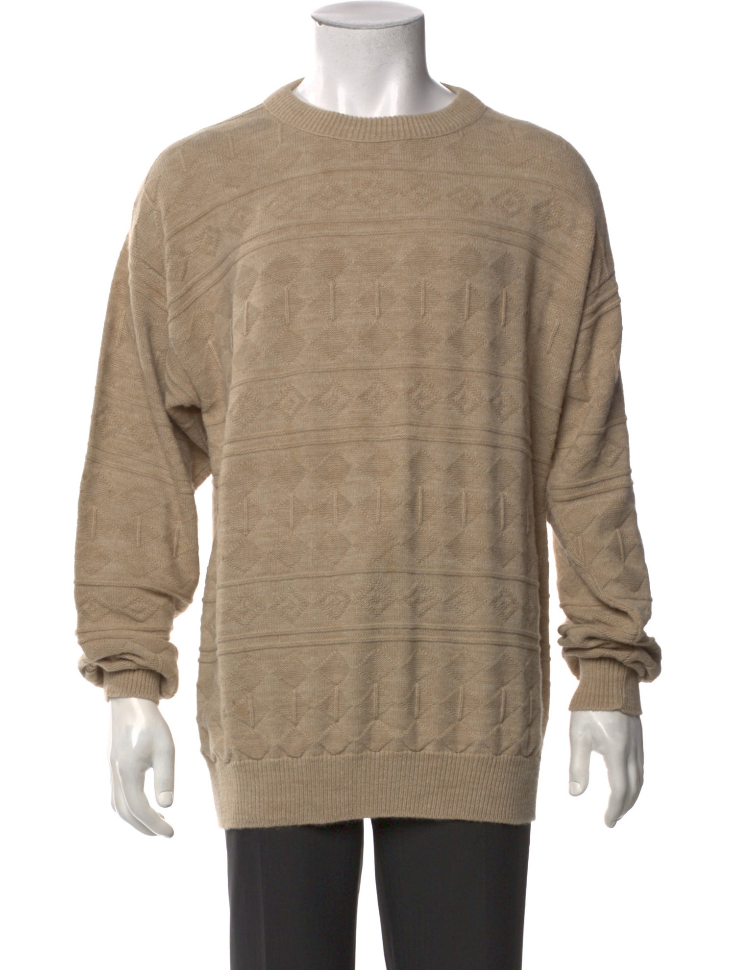 Christian Dior Oblique Jacquard Crew Neck Pullover