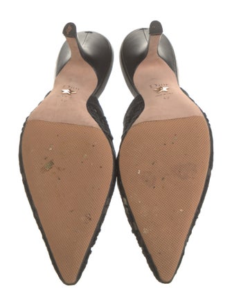 Christian Dior Printed Bow Accents Slingback Pumps