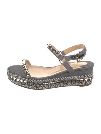 Christian Dior Canvas Studded Accents Espadrilles