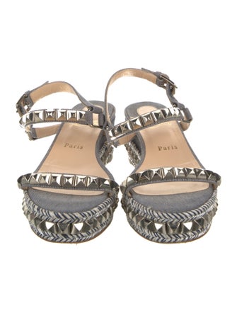 Christian Dior Canvas Studded Accents Espadrilles