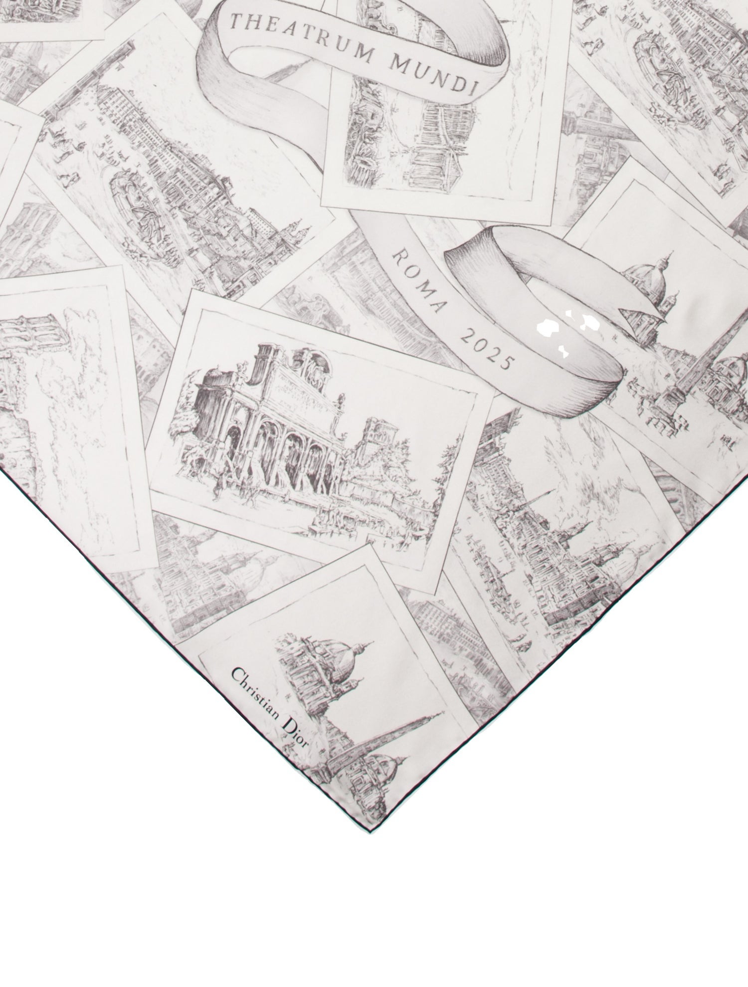 Christian Dior Silk Diorissimo Pattern Scarf w/ Tags