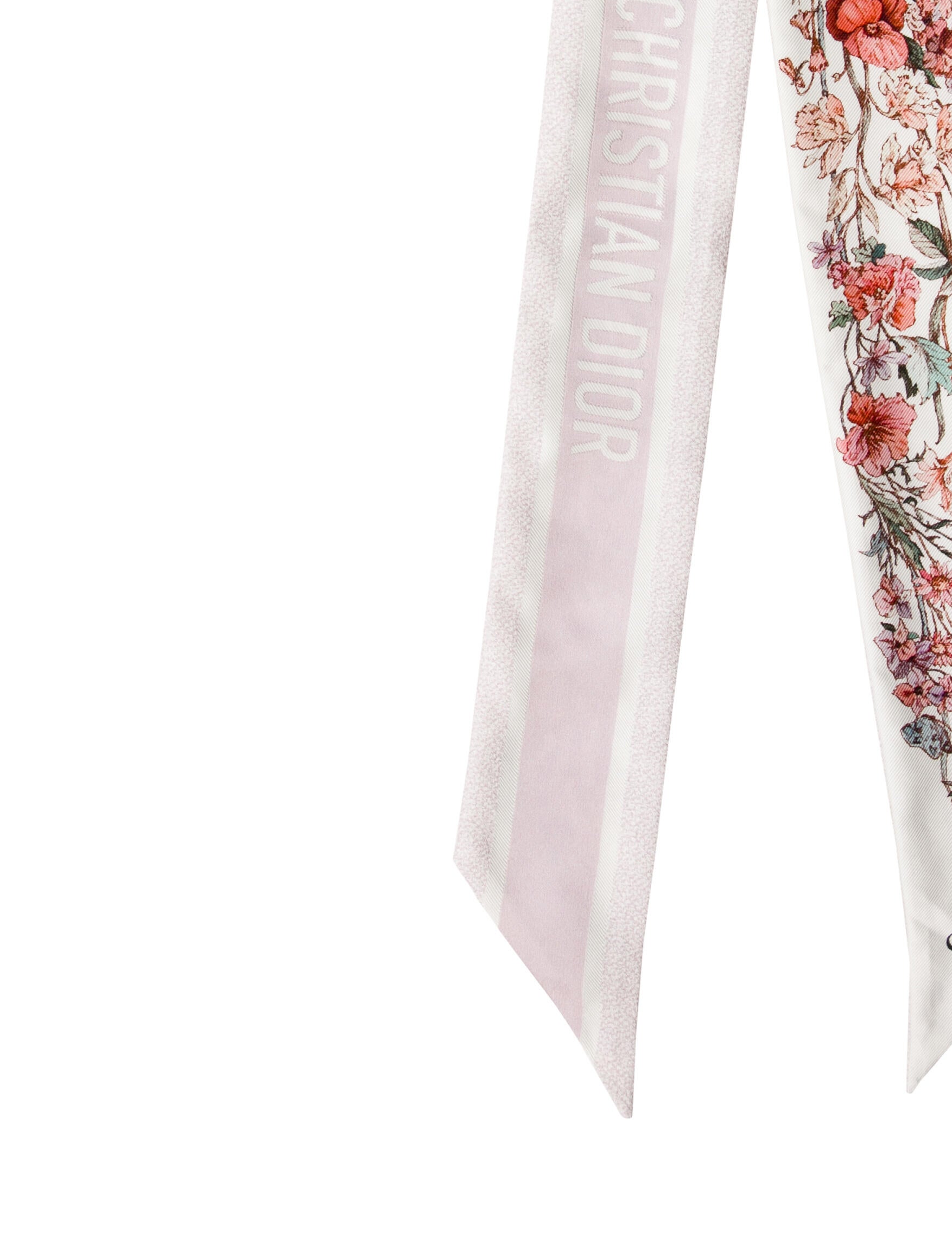 Christian Dior Silk Floral Print Scarf