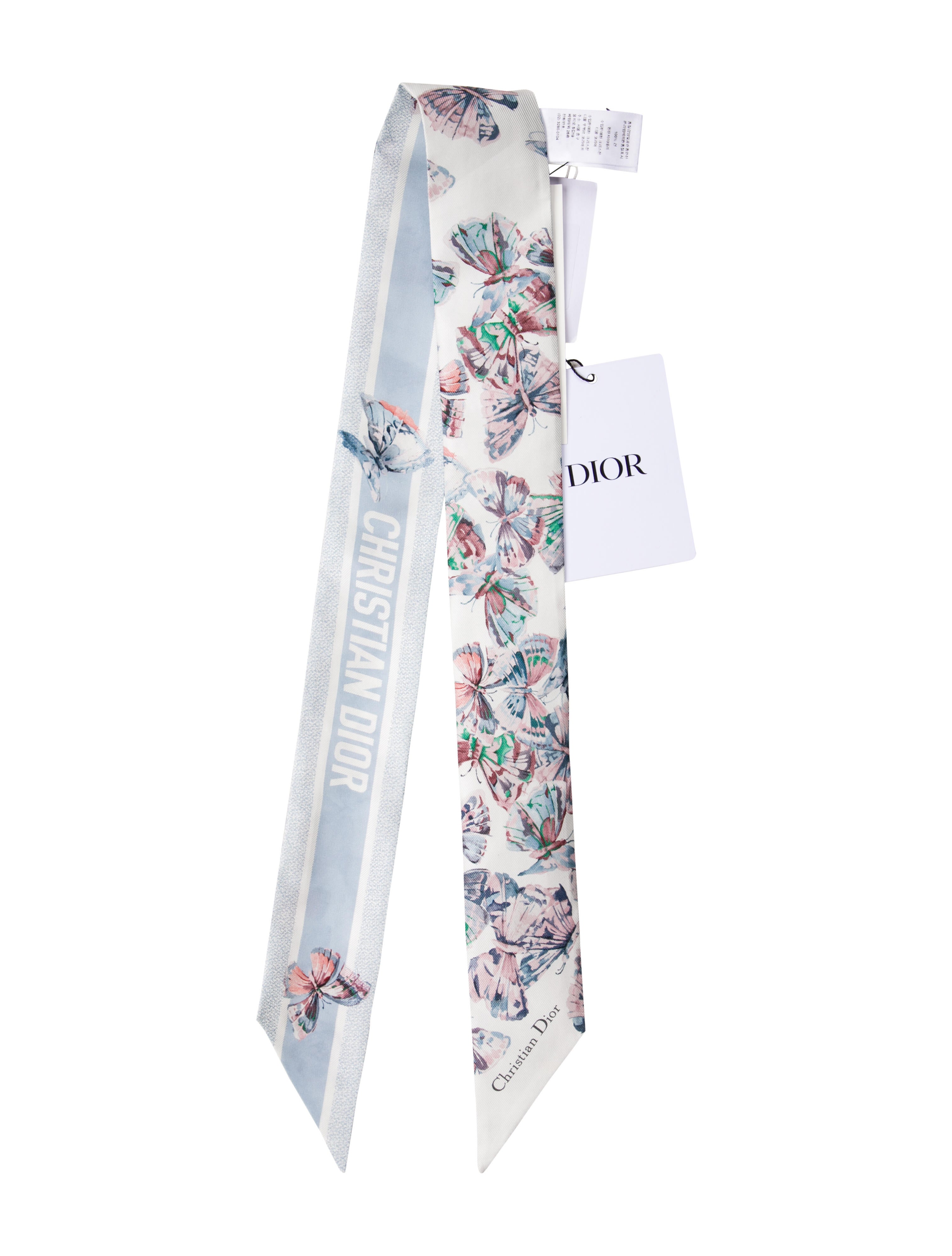 Christian Dior Silk Floral Print Scarf w/ Tags