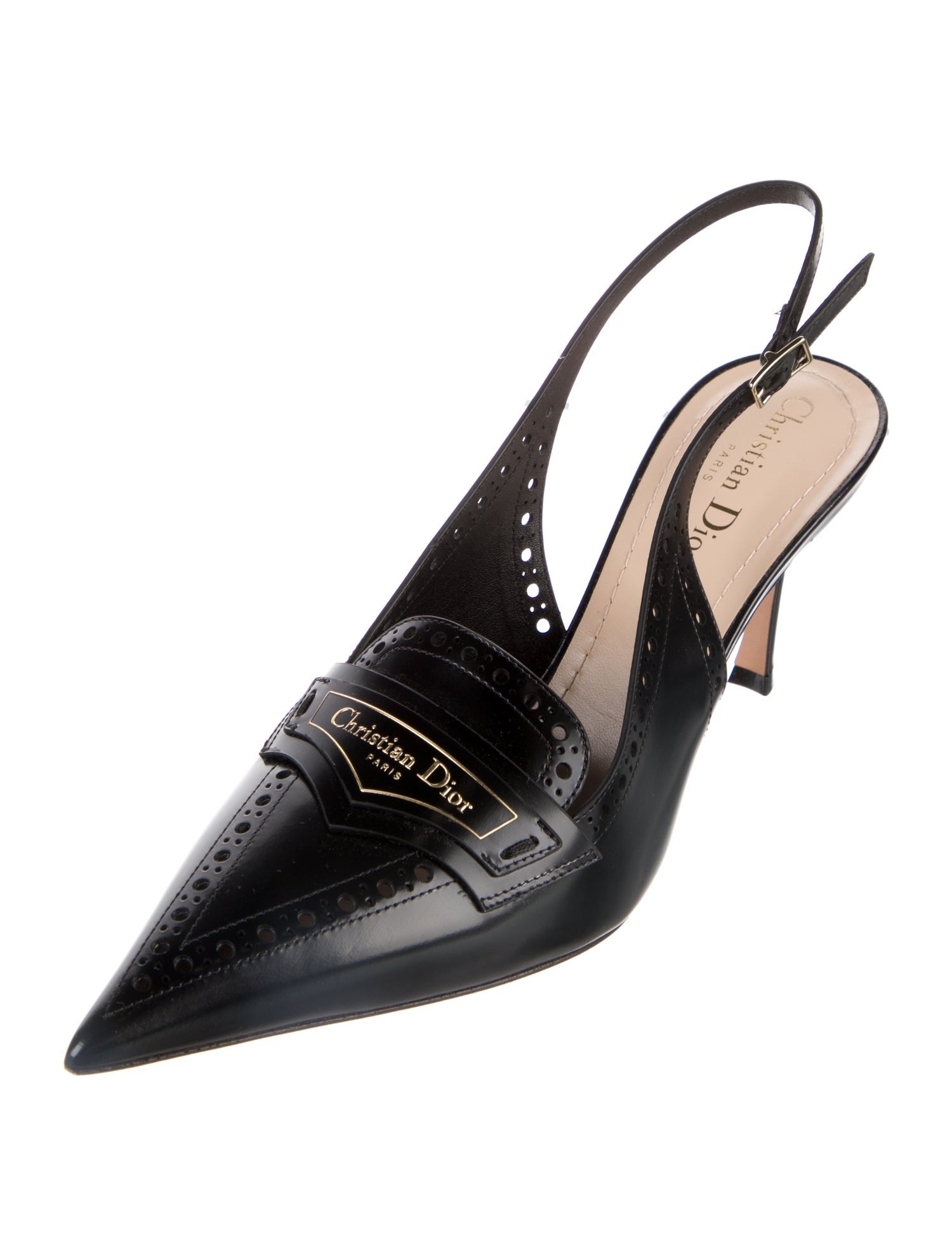 Christian Dior Leather Slingback Pumps