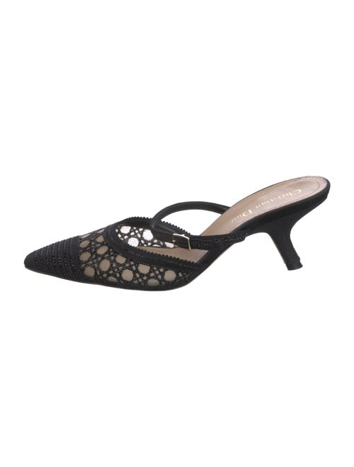 Christian Dior Cannage Pattern Mesh Accents Mules