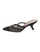 Christian Dior Cannage Pattern Mesh Accents Mules