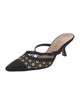 Christian Dior Cannage Pattern Mesh Accents Mules