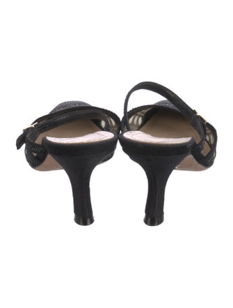 Christian Dior Cannage Pattern Mesh Accents Mules