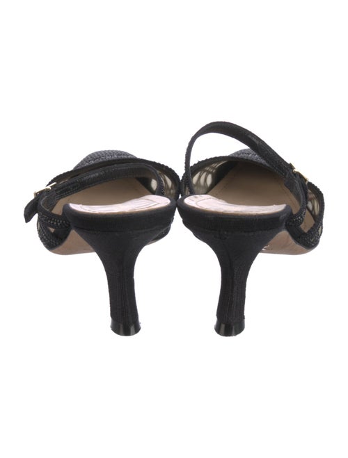 Christian Dior Cannage Pattern Mesh Accents Mules