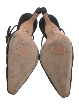 Christian Dior Cannage Pattern Mesh Accents Mules