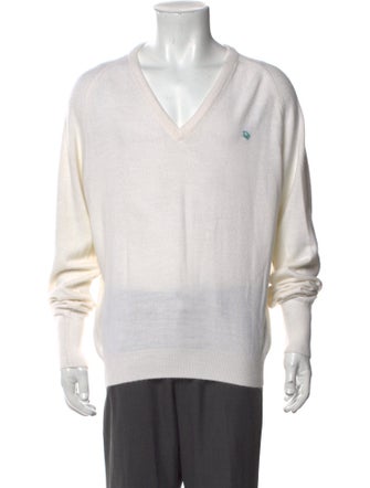 Christian Dior V-Neck Long Sleeve Pullover