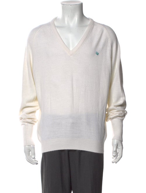 Christian Dior V-Neck Long Sleeve Pullover
