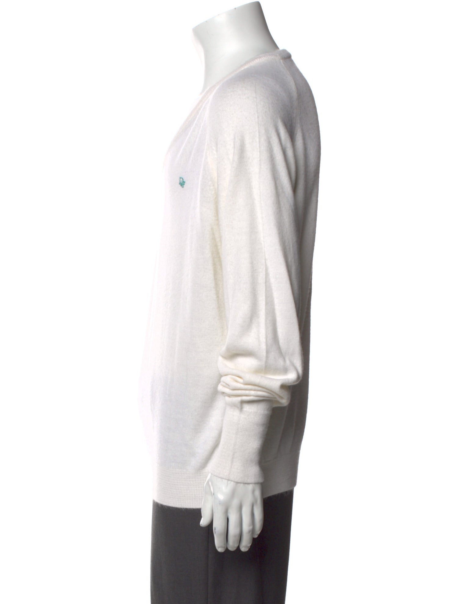 Christian Dior V-Neck Long Sleeve Pullover
