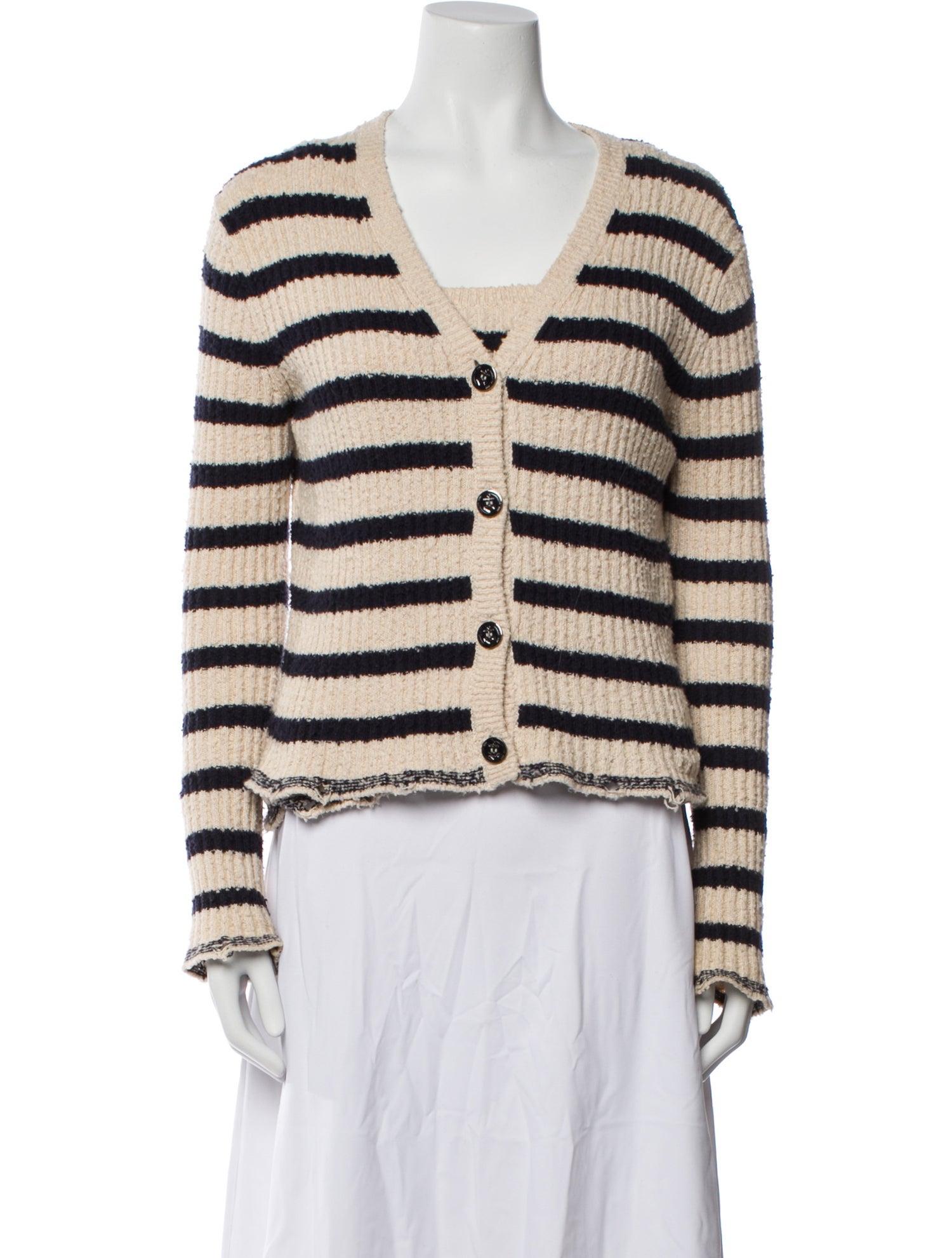 Christian Dior Striped Embroidered Accent Set