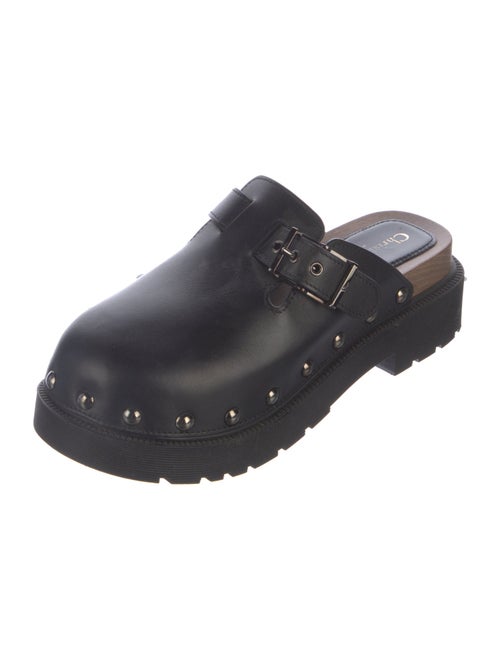 Christian Dior Leather Studded Accents Mules