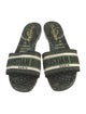 Christian Dior Printed Embroidered Accent Slides