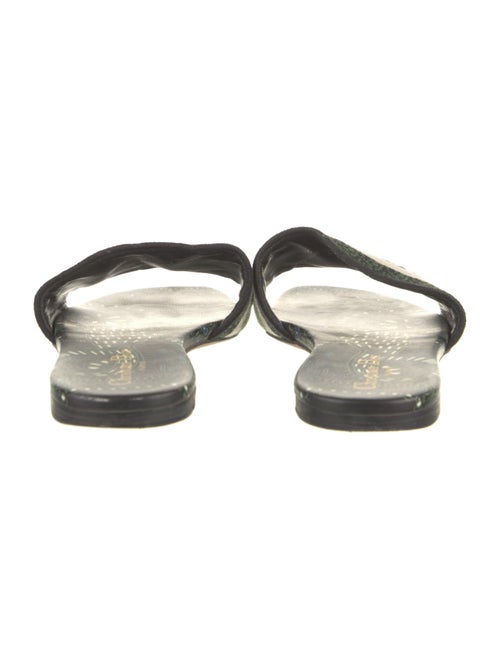 Christian Dior Printed Embroidered Accent Slides