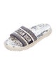 Christian Dior Printed Embroidered Accent Slides