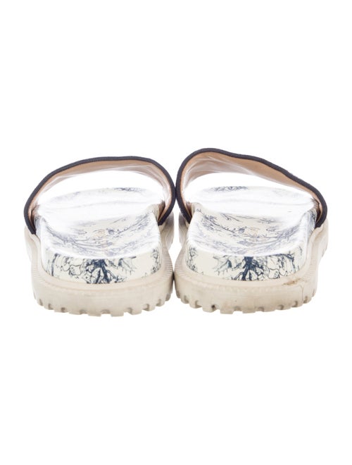 Christian Dior Printed Embroidered Accent Slides