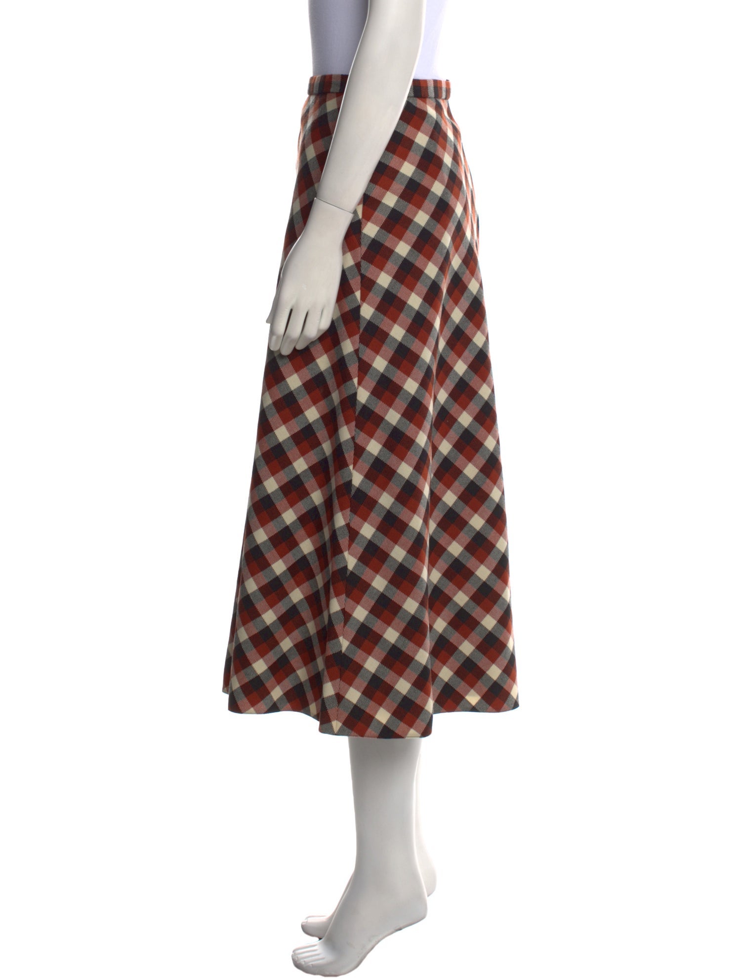Christian Dior Virgin Wool Midi Length Skirt