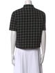 Christian Dior Wool Plaid Print Button-Up Top