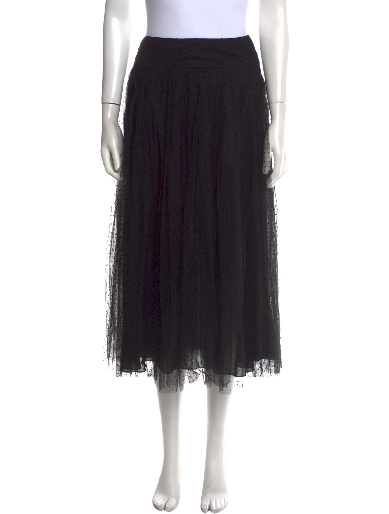 Christian Dior Mesh Accents Midi Length Skirt