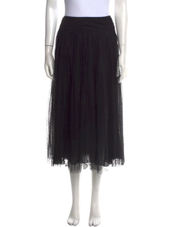 Christian Dior Mesh Accents Midi Length Skirt