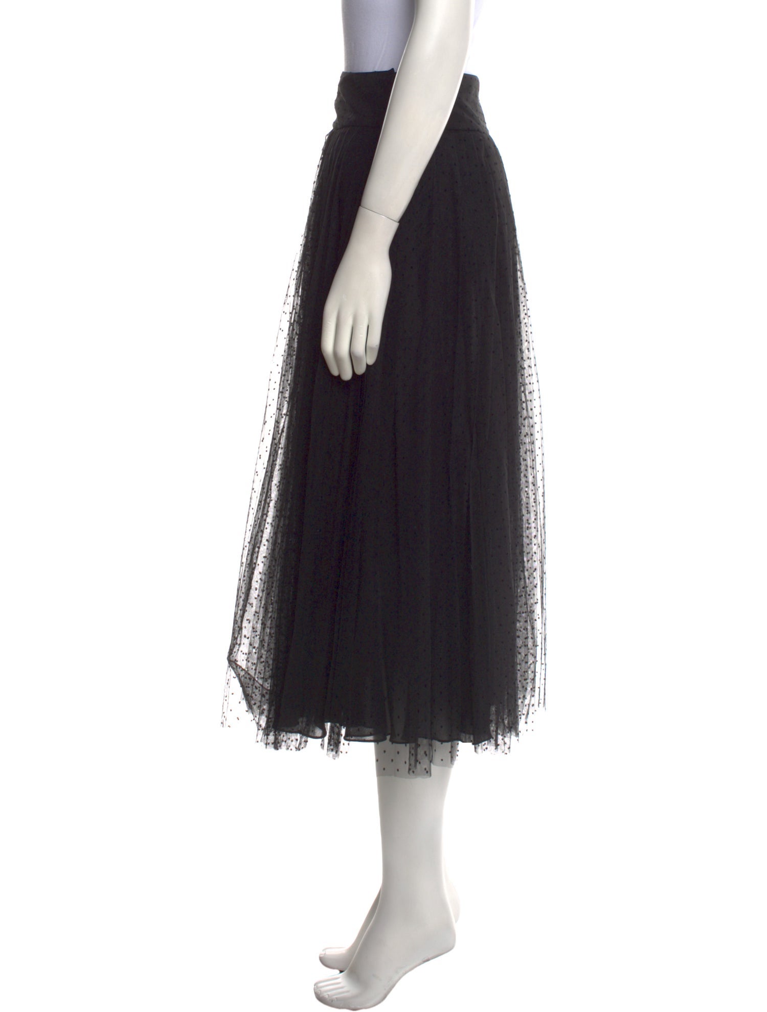 Christian Dior Mesh Accents Midi Length Skirt