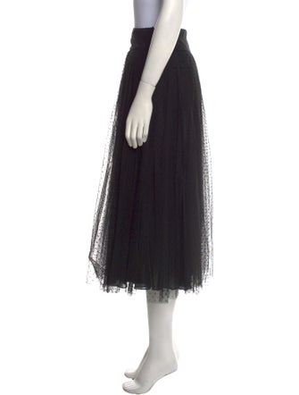Christian Dior Mesh Accents Midi Length Skirt