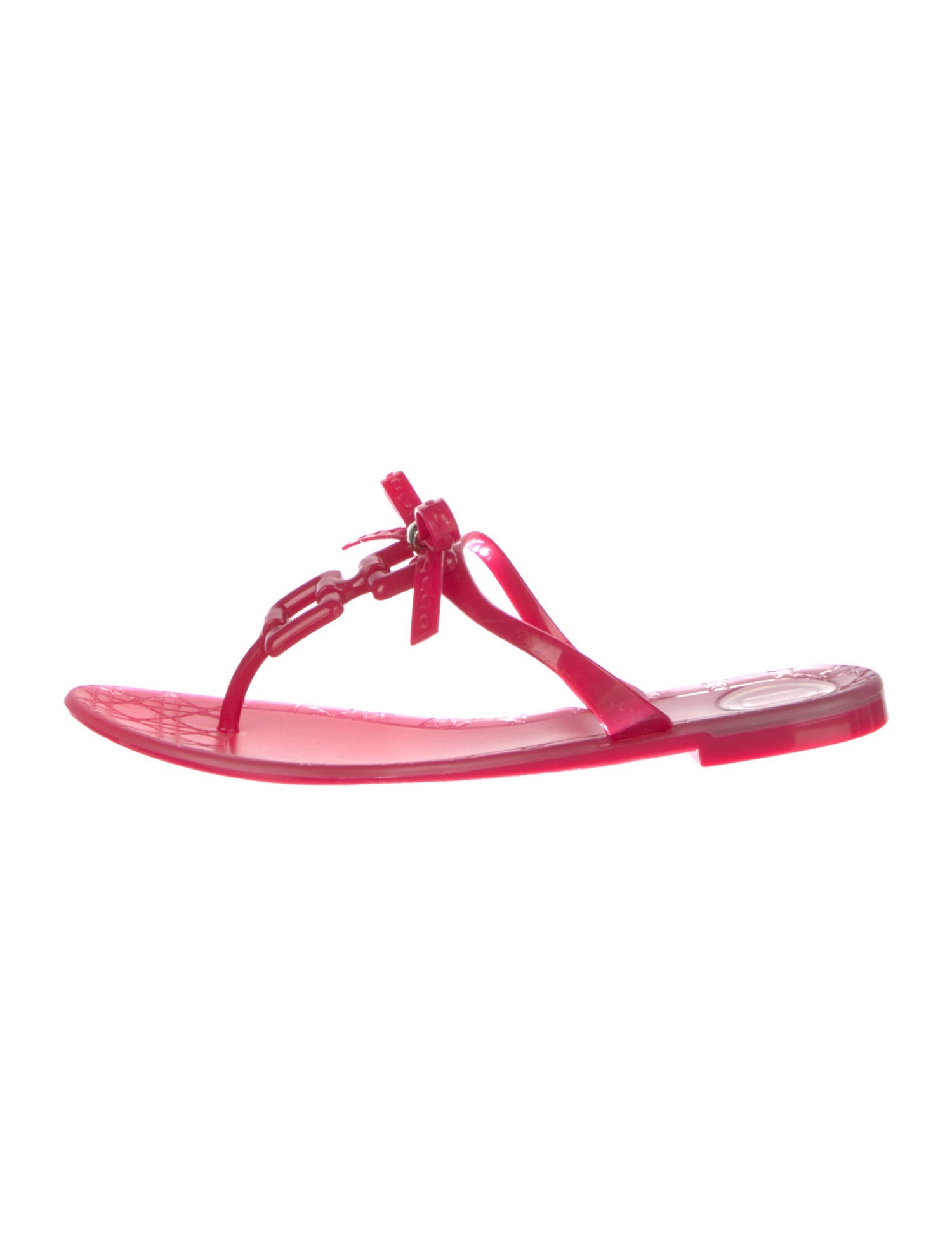 Christian Dior Rubber T-Strap Sandals