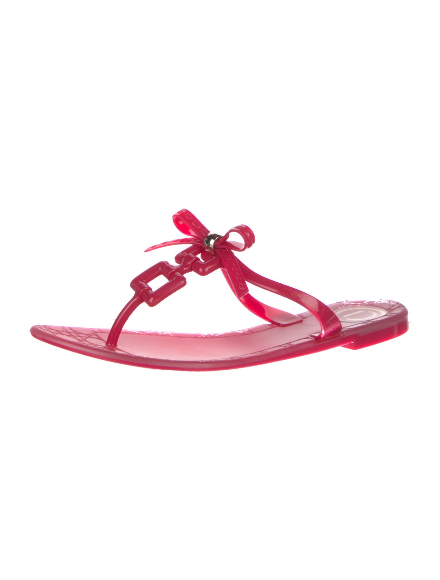 Christian Dior Rubber T-Strap Sandals