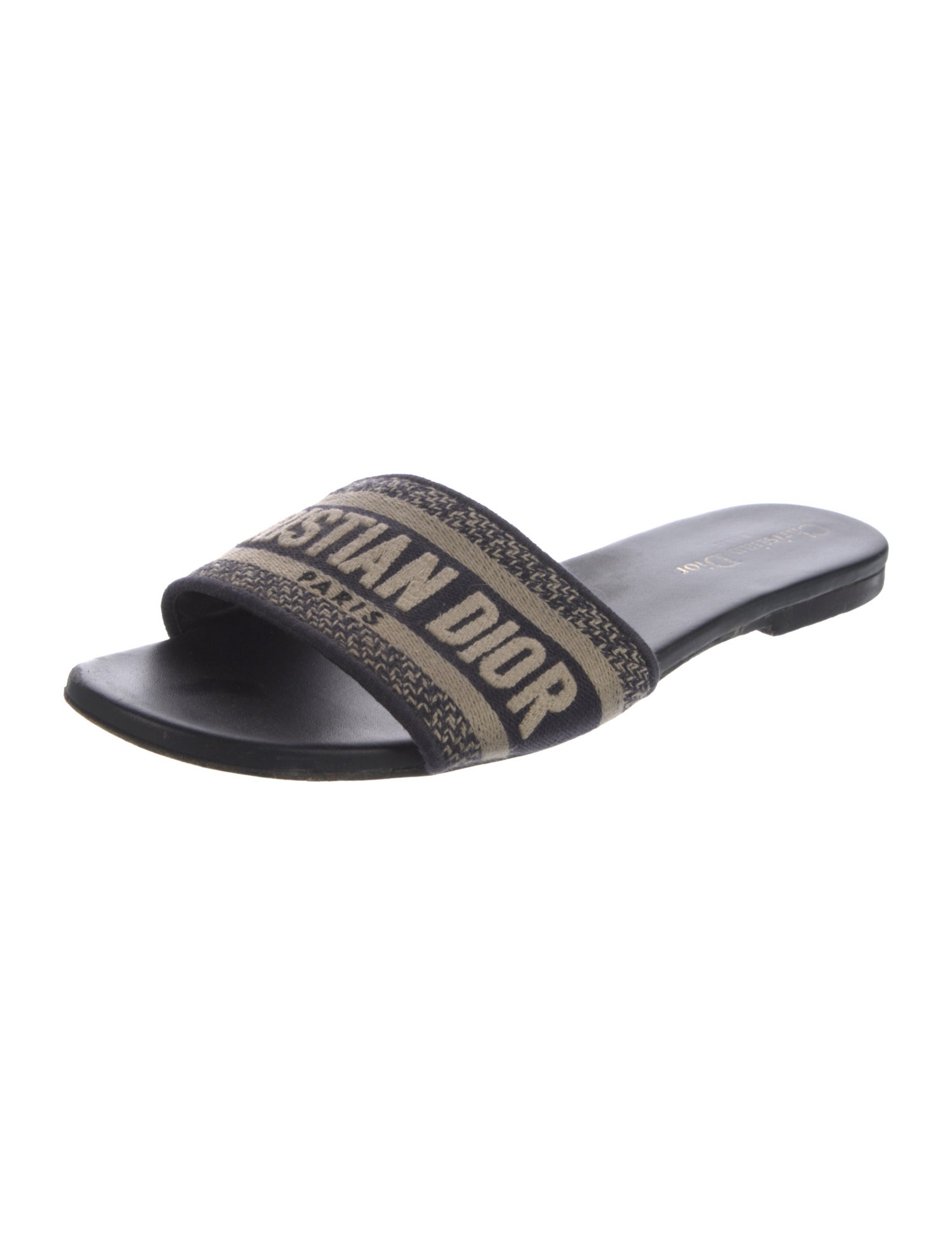 Christian Dior Canvas Printed Slides